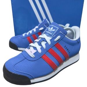Adidas Originals Samoa J Sneakers Size Men’s 3.5 Women’s 5.5 Red/Blue New W/Box